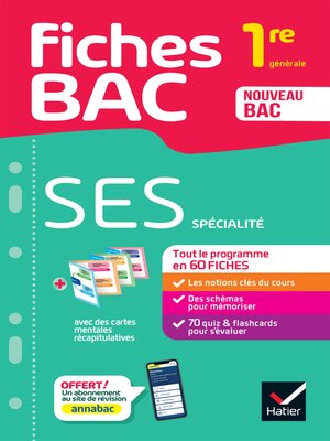 cover image of SES 1re générale (spécialité)
